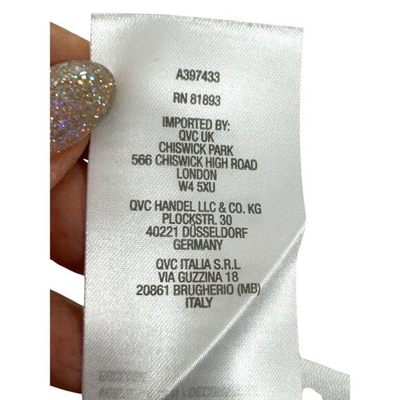 Susan Graver Tunic Top L White Blue Embroidered Boho Cottage V-Neck Rope Tassels - Picture 7 of 11